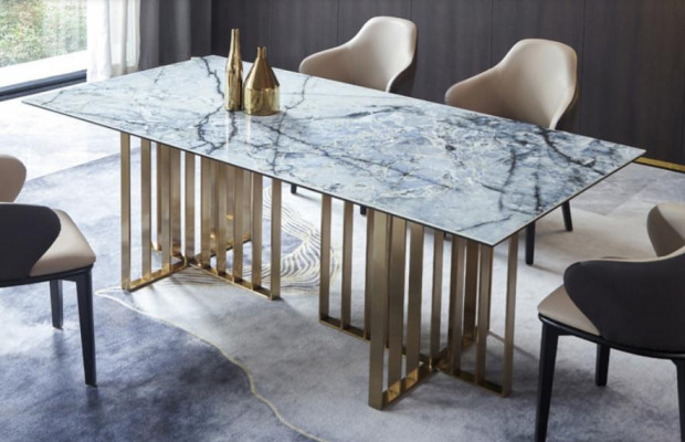 Design Dësch Edelstol Büro Konferenz Iesszëmmer Stuff Marmor Faarf Miwwelen