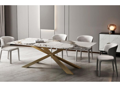 Design Iessdësch Moienzëmmer 180x90cm Miwwelen Dësch Iessdësch Edelstol X Been