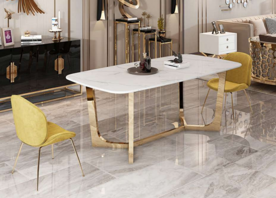 Italienesch Stil Miwwel Iessdësch Dësch Holz Miwwelen Iesszëmmer 180x90cm Iessdëscher