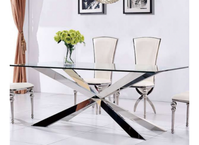 Luxus Dëschen Design Iesszëmmer 180x90cm Iessdëscher Glas Miwwelen Design Dëscher Nei