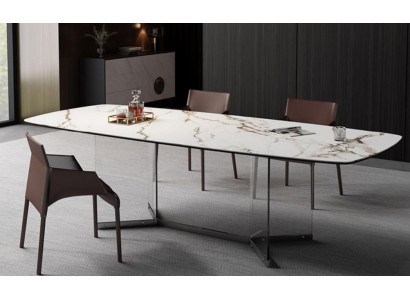 Iesszëmmer Wunnzëmmer Design Luxus Modern Dëscher Edelstolféiss Marmor-Imitat Nei