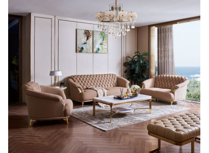 Chesterfield Design Sofa Couch Polster Sëtz Garnitur 3+2+1 Lieder Luxus