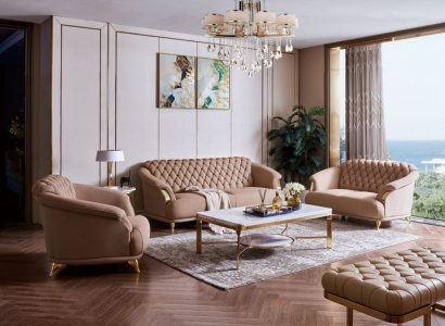 Chesterfield Design Sofa Couch Polster Sëtz Garnitur 3+2+1 Lieder Luxus