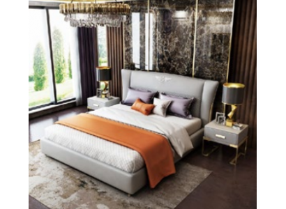 Luxury Schlofkummer Designer Duebelbett Bett Hotel 180/200x200cm Lieder