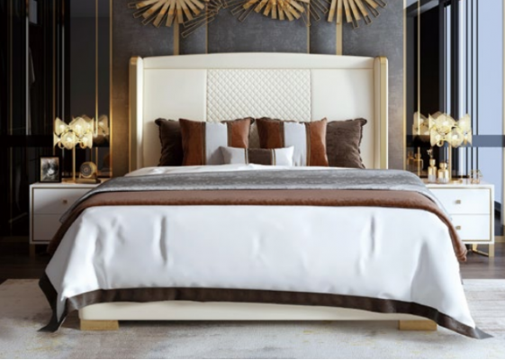 Luxus-Schlofkummer-Bett Polster-Design-Deko Luxus-Doppel-Hotel-Koppel-Biedem.