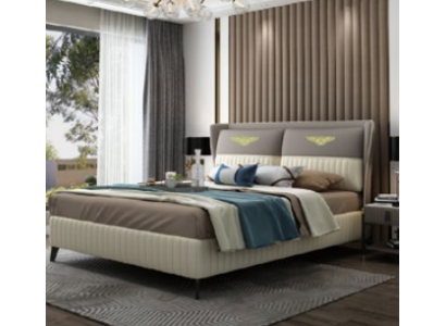 Designer Duebelbett Bett Hotel Luxus Schlofzëmmer 150/180x200cm Lieder Nei