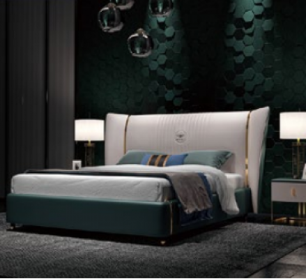 Luxus-Schlofzimmes Duebelbett Bett 180/200x200cm Lieder Metall Nei