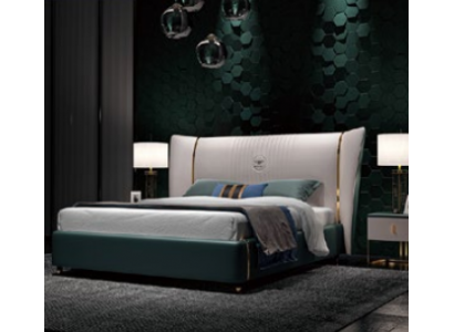 Luxus-Schlofzimmes Duebelbett Bett 180/200x200cm Lieder Metall Nei