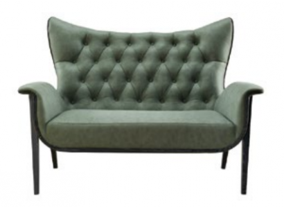 Chesterfield Canapé 2 Sëtz Polster Designer Sofa Garnitur Canapéen Zweisëtzer