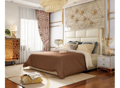 Designer Duebelbett Hotel Luxus Schlofzëmmer 180x200cm Lieder Metall