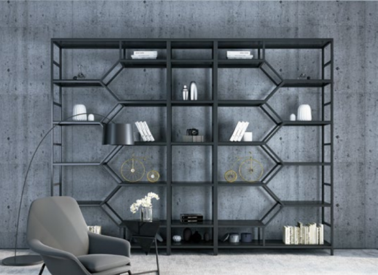 Metall Regal Trennwand Designer Luxus Regaler Loft Stil Schaf 3 Deeler Set