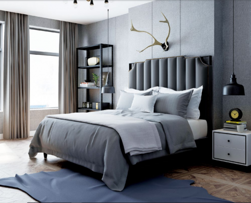 Luxus Schlofzëmmer Duebelbett Bett 150/180x200cm Lieder Metall Nei Hotel