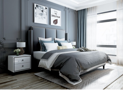 Luxus Ledebett Metall Gold Design Better Polster Hotel 180x200cm