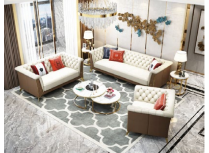 Canapé Couchage Garnitur Sëtz Polster Komplett Set 3+2+1 Canapéën Designer