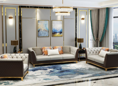 Sofa Couch Garnitur Sëtz Polster Komplett Set 3+2+1 Sofas Design Chesterfield
