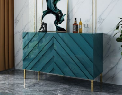 Kommode Héich Schaf Säit Niddereg Board Dekor Kommoden Designer Edel Luxus