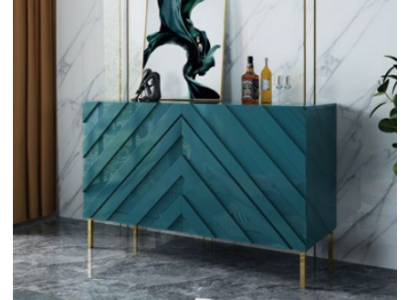 Kommode Héich Schaf Säit Niddereg Board Dekor Kommoden Designer Edel Luxus