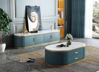 Sideboard Low Board Schafzëmmer Schaf Salonsideboard Couchtisch 2-deel. Set