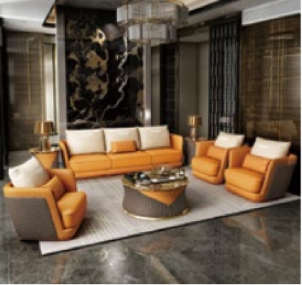 Edel Luxus Klass Wunnzëmmer Set Garnitur Sofa Couch Polster Set aus 4 Deeler.