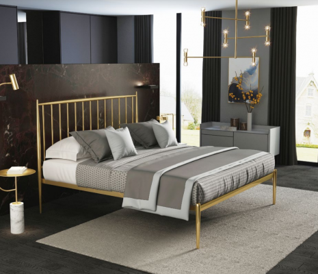 Italienesch Lieder Designer Miwwelen Bett Duebel Schlofzëmmer 180x200cm