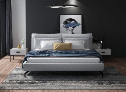 Italienesch Designer Miwwelen Bett Duebel Schlofzëmmer 180x200cm Lieder