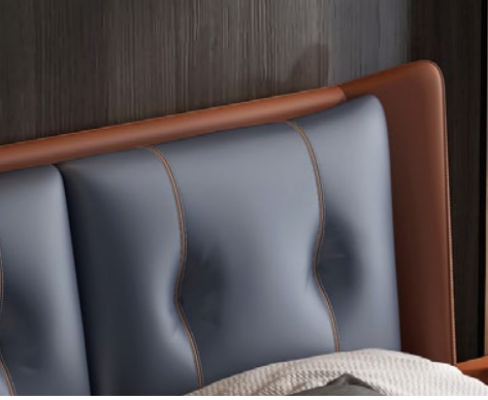 Italienesch Designer-Miwwelen Bett Duebel Schlofzëmmer 180x200cm Nei