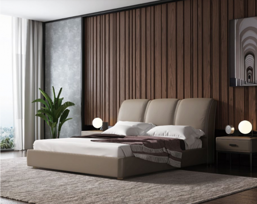 Designer Italienesch Miwwelen Bett Duebel Schlofzëmmer 180x200cm Nei