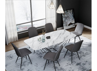 Design Dësch Iessdësch Metall Dëscher Büro Konferenz Iesszëmmer Iessberäich