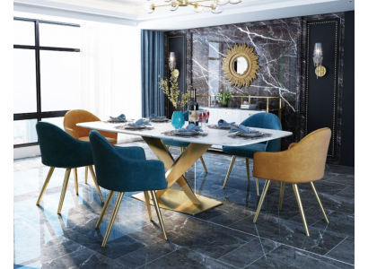 Iessdësch Italienesch Designer Miwwelen Büro Konferenz Luxus Dësch Metall