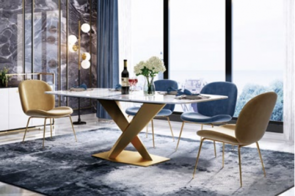 Iessdësch Italienesch Designer Miwwelen Büro Konferenz Luxus Dësch Metall