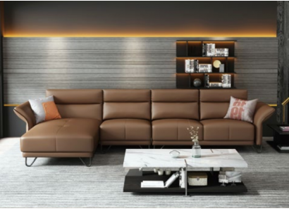 Italienesch Design Lieder Sofa Stil Miwwelen Kaffisdësch Sëtz Polster Eck Garnitur