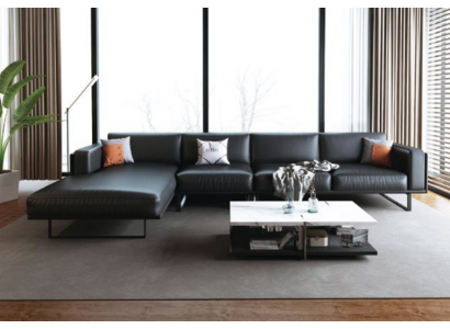 Modern Ecksofa L-Form Polstersëtz Ecksëtz Canapé Liederdivan Sofaen