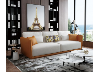 Héichqualitativ Designer-Wunnzëmmermiwwelen 4-Sëtzer Couch Grouss XXL Sofa