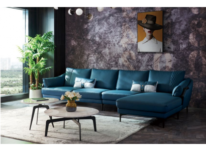 Italienesch Polster Sëtz Lieder Eck Garnitur Canapé Modern Wunnlandschaft
