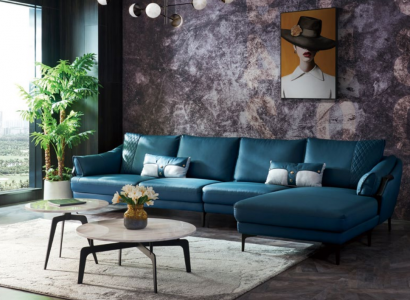 Wunnlandschaft Eckcouch L-Form Fauteuil Set Garnitur Modern Sofa Blo.