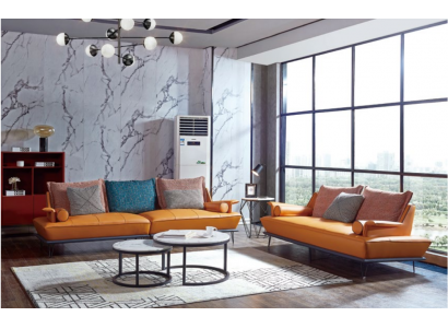 Italienesch Polster Sëtz Garnitur 4+2 Grupp Lieder Couch Moderne Sofa