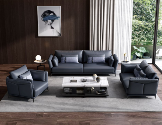 Italienesch Polster Sëtz Garnitur 3+2+1 Grupp Lieder Couch Modern Sofa