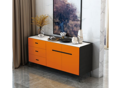 Italienesch Stil Miwwelen Héich Kommode Designer Schaf Schief Orange