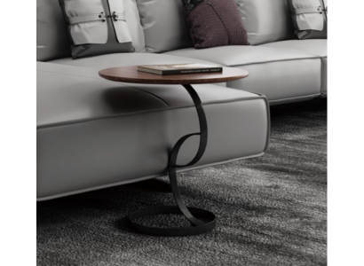 Niewent Dësch Ronnd Dësch Couchtisch Sofa Metall Dekor Wunnzëmmer Ronnt