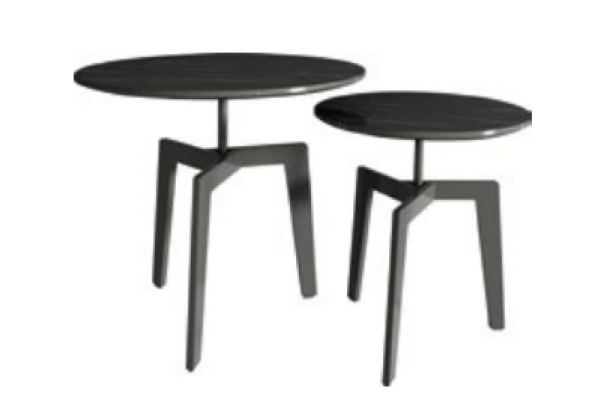 Set 2x Deko Salontisch Kaffisdësch Bäistelltisch Designer Wunnzëmmertisch