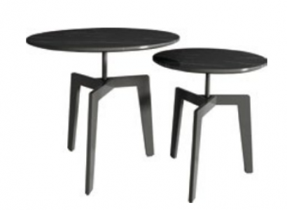 Set 2x Deko Salontisch Kaffisdësch Bäistelltisch Designer Wunnzëmmertisch