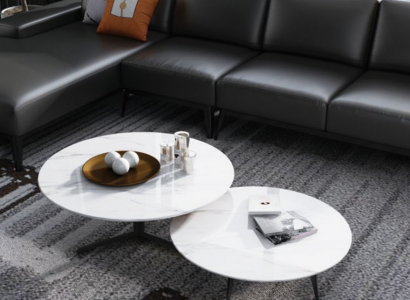 Ronnen Set 2x Couchtisch Kaffisdësch Bäizësch Deko Designer Wunnzëmmer