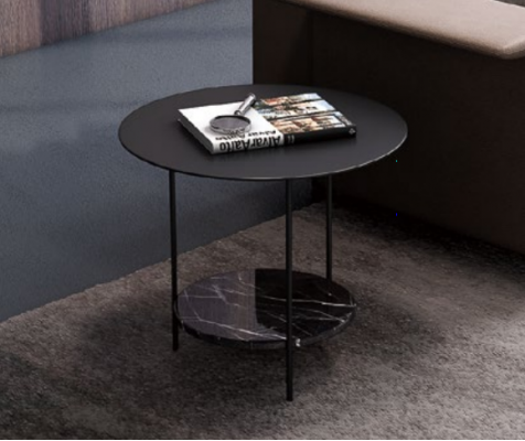 Ronne Säitentabell Dësch Sofadësch Sofa Wunnzëmmer Design Dëscher