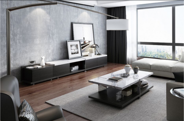 Marmorsofa Dësch Kaffisdësch Bäidëscht Design Dësch Wunnzëmmertësch