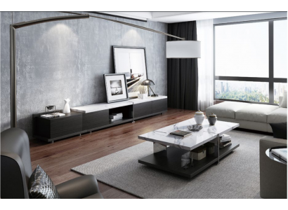 Marmorsofa Dësch Kaffisdësch Bäidëscht Design Dësch Wunnzëmmertësch