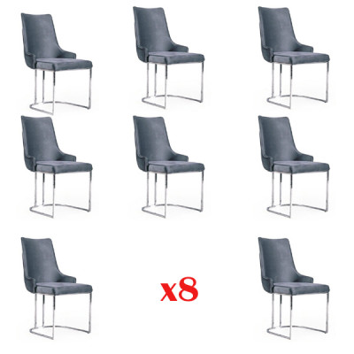 Iesszëmmer Still Iesszëmmer Garnitur Garnitur 8x Stull Set Grupp Chesterfield