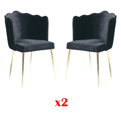 Iesszëmmers-Garnitur Italienesch Luxus-Miwwelen-Stull-Set 2X Still Grupp