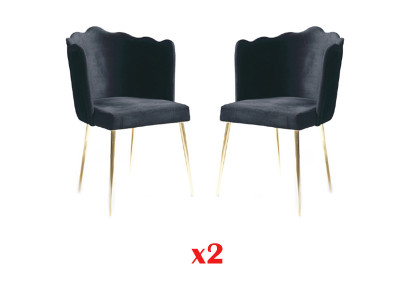 Iesszëmmers-Garnitur Italienesch Luxus-Miwwelen-Stull-Set 2X Still Grupp