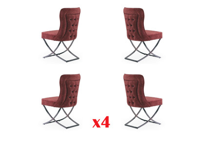 Iesszëmmer Still Garnitur Fauteuil Design 4x Still Set Grupp Polsterung