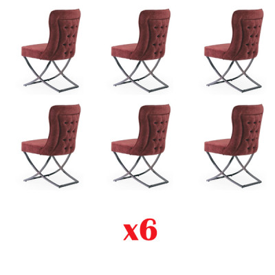 Iesszëmmer 6 Still Edelstol Design Miwwelen Polsterschoul italienesche Stil